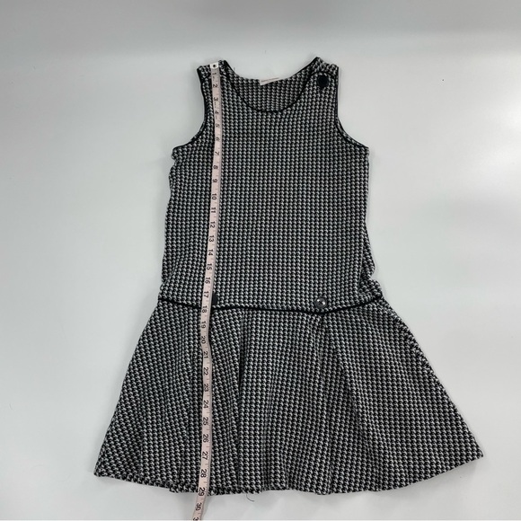 Hanna Anderson‎ Girl's Houndstooth Gingham Black & White Drop Waist Dress - Picture 2 of 8